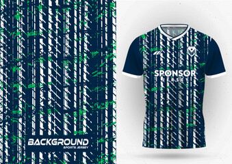 Sports jerseys are designed in navy blue tones with abstract modern template patterns, sporty casual style cycling running basketball marathon soccer football.