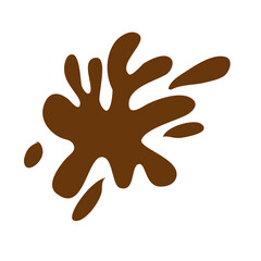 Chocolate brush droplet splash