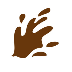 Chocolate brush droplet splash