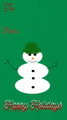 Snowman Gift Tag Background