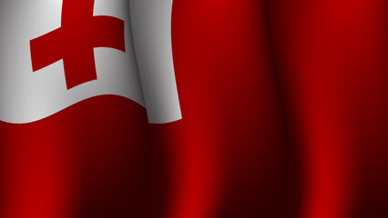 tonga waving flag background design vector illustration