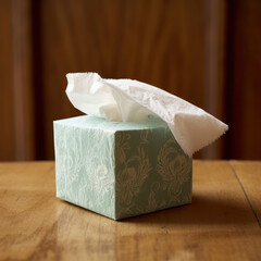 a tissue near a box-bathroom
