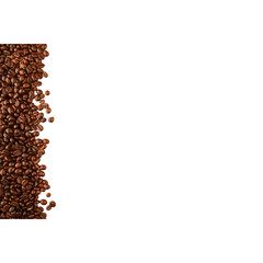 Coffee Beans Border Isolated Background