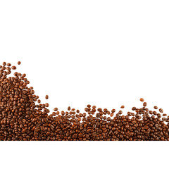Naklejka premium Coffee Beans Border Isolated Background