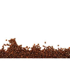 Coffee Beans Border Isolated Background
