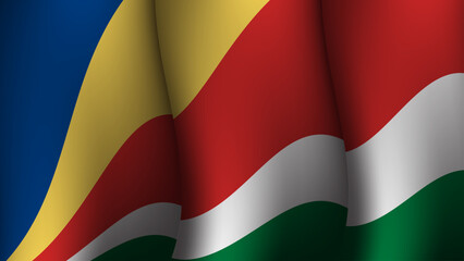 Fototapeta premium seychelles waving flag background design vector illustration