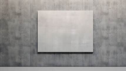 mockup of a giant painting on a minimalist concrete wall