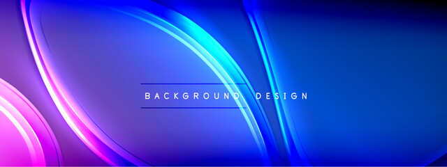 Vector abstract background - liquid transparent bubble shapes on fluid gradient with shadows and light effects