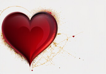 A Token of Love: Scarlet Splendor in Heart's Form
