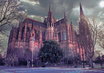 Catedral de la cuidad de La Plata, Arquitectura, praga, edificio, torre, catedral, ciudad