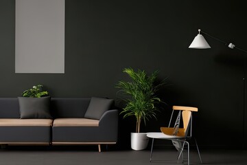 contemporary home decor modern house interior design bohemian style decor . AI Generation

