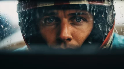 Poster Race for Glory: Formula 1 Ace on the Starting Line, generative ai © Adolfo Perez Design