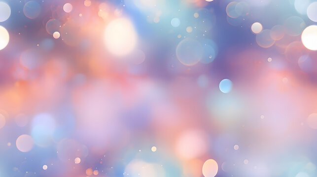 Bokeh, harmonious pastel color, lights out of focus, dimmed flame background.