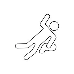 Dead person chalk icon design. Crime scene concept. Dead body icon. isolated on white background. Vector illustration 