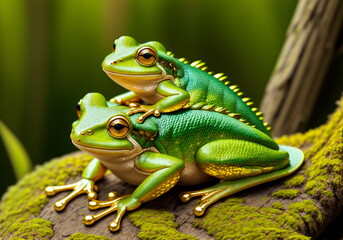 Fototapeta premium Enchanting Amphibian: A Close Encounter with Nature's Beauty