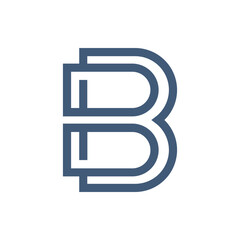 Monogram initial b letter mark logo design. Monogram design vector b logo. Monogram initial letter mark b logo. Design simple b monogram - obrazy, fototapety, plakaty