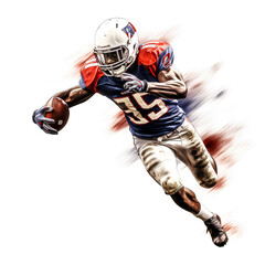 LA charges football touchdown, white background