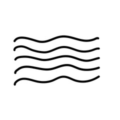 Obraz premium Wave line doodle