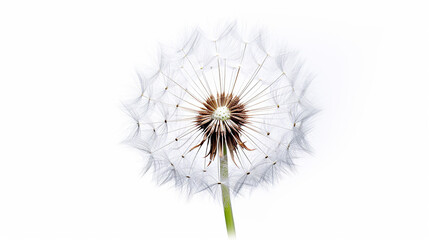 Photo of Dandelion flower isolated on white background