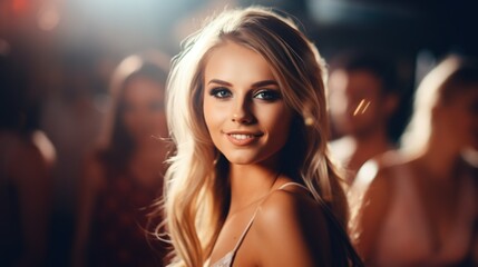 Portrait of a beautiful blonde woman