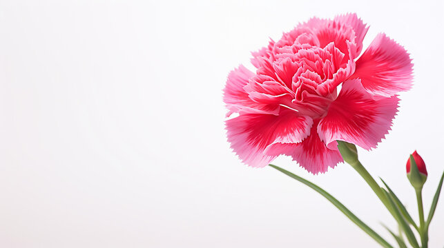 Photo of Dianthus flower isolated on white background