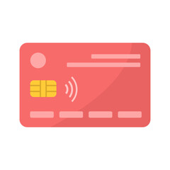 pink credit card on white 