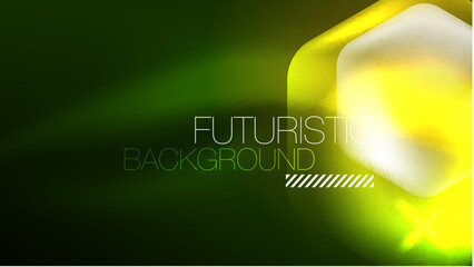 Technology Digital Neon Abstract Background, Abstract Hexagons, Digital Cyberspace, Modern Hi-tech, Science, Futuristic Techno Design Template