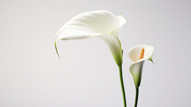 Photo of Zantedeschia Calla flower isolated on white background