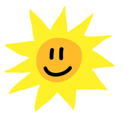 Fototapeta premium Summer yellow sun