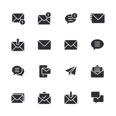 set of icon chat and messaging - obrazy, fototapety, plakaty