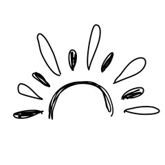 Doodle of half sun