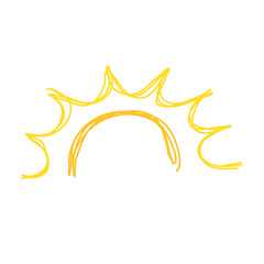 Doodle of half sun