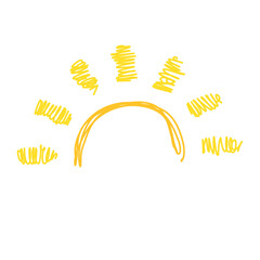 Doodle of half sun
