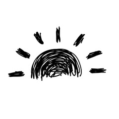 Doodle of half sun