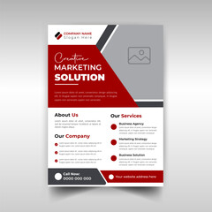 Digital marketing expert abstract business flyer template