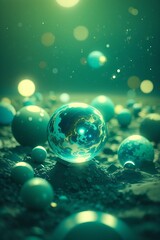 retro style theme, Explode planets by Me, bokeh, photo, 8k, dark, dynamic action, pale washed out style, shot on cyanotype, cracked lens, dreamy nostalgic, soft focus, bubble