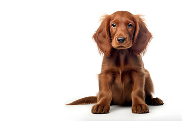 Beautiful Irish Setter Puppy, Red Setter Dog - Generative AI