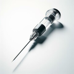 A close-up shot of a syringe.