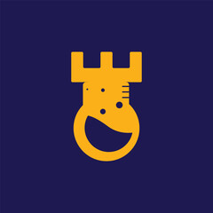 castle lab logo design illustration.