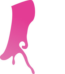 illustration of a pink ribbon