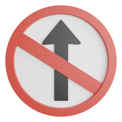 No passing sign clipart flat design icon isolated on transparent background, 3D render road sign and traffic sign concept