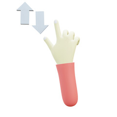 Obraz premium Vertical Scroll fingers Gesture