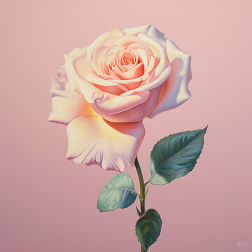 Pink Rose photography isolated background