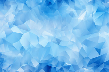 Obraz premium Abstract blue triangle background. Frozen ice design - Generative AI illustration 