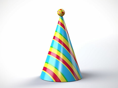 Birthday party hat on white background isolated photo