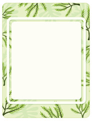 Green Tropical Tree Leaves A-Frame Border Template