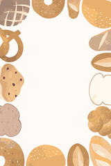 Bakery Sweet Food Frame Background