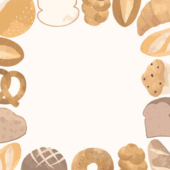 Bakery Sweet Food Frame Background