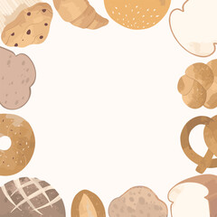 Bakery Sweet Food Frame Background