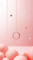 a pastel background surrounded by Necklaces Rings and Bracelets, vertical format, background image, generative AI